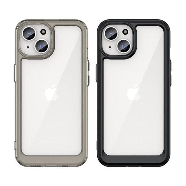 iPhone 15 Outer Space reinforced case with flexible frame - tran