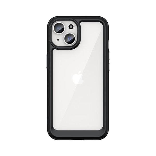 iPhone 15 Outer Space Reinforced Case with Flexible Frame - Blac