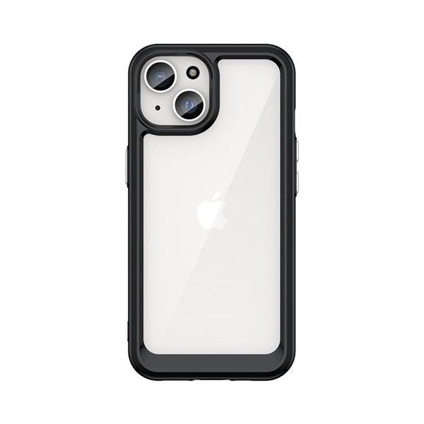 Outer Space Skal med Ram iPhone 15 Plus - Transparent/Svart