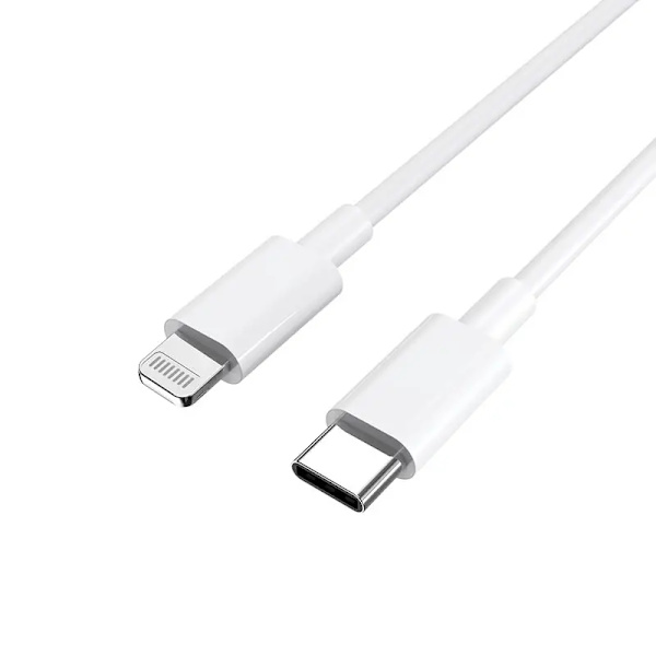 Laddkabel USB-C - Lightning 1m - Vit