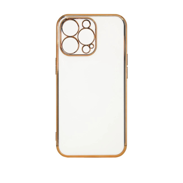 Lighting Color Case Skal med Ram iPhone 12 Pro Max - Guld/Vit