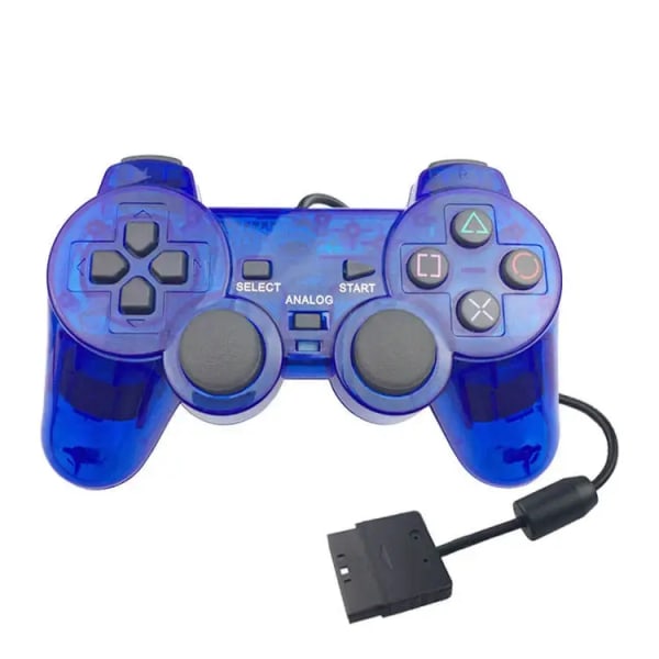 Handkontroll Playstation 2 Transparent/Blå