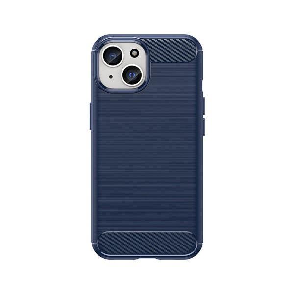 Flexible carbon pattern case for iPhone 15 Carbon Case - blue