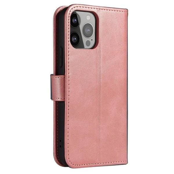 Magnet Case Flip Fodral med Ställ och Plånbok iPhone 14 Pro Max - Rosa