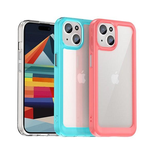 iPhone 15 Outer Space reinforced case with flexible frame - tran