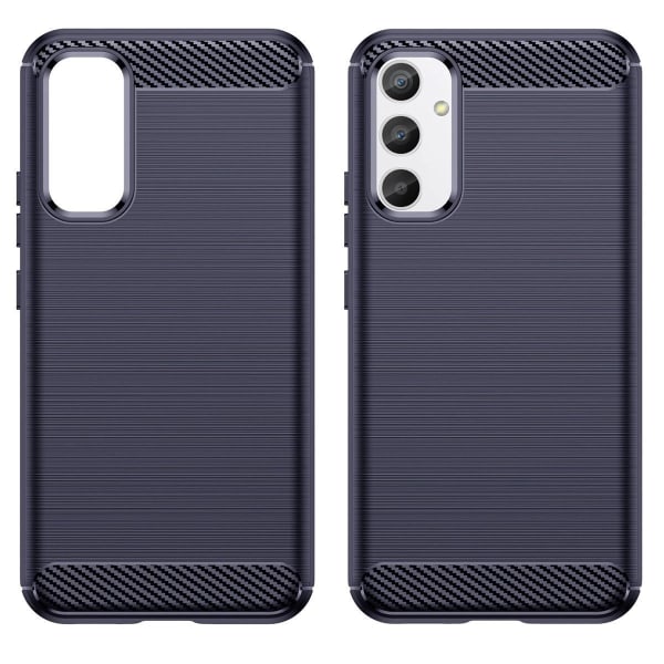 Carbon Case Flexibel Silikon Skal Samsung Galaxy A54 - Blå