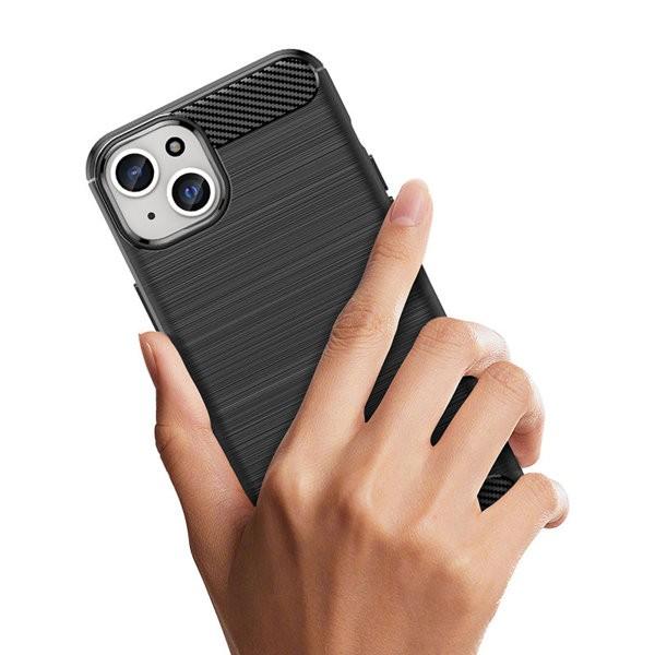 Carbon Case Skal iPhone 15 Plus - Svart
