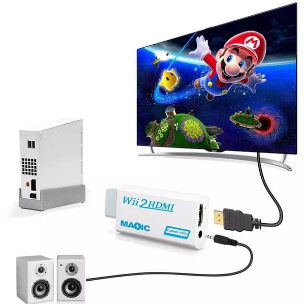 Wii 2 HDMI Adapter Kompatibel med Nintendo Wii