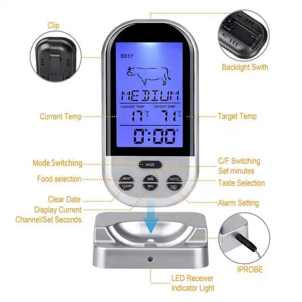Trådlös Köttermometer