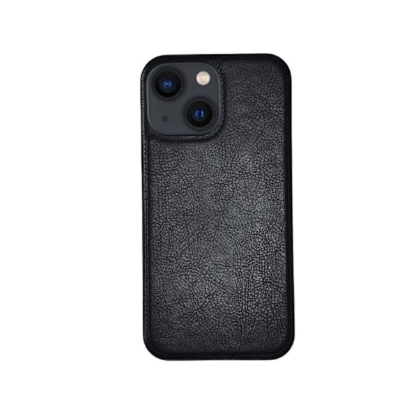 Läderskal till iPhone 14 Plus Svart