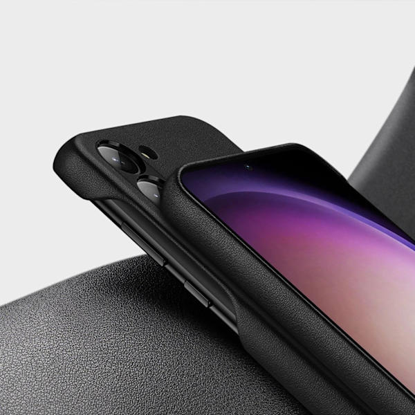 Dux Ducis Grit Läder Skal Samsung Galaxy S23 - Svart