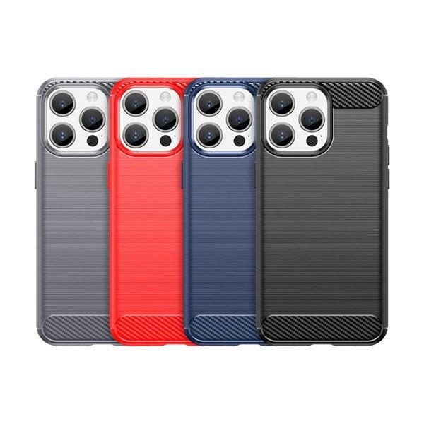 Carbon Case Skal iPhone 15 Pro Max - Mörkblå