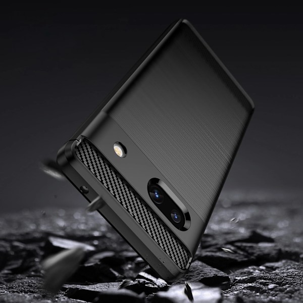Carbon Case Flexibelt Skal Google Pixel 7a - Svart
