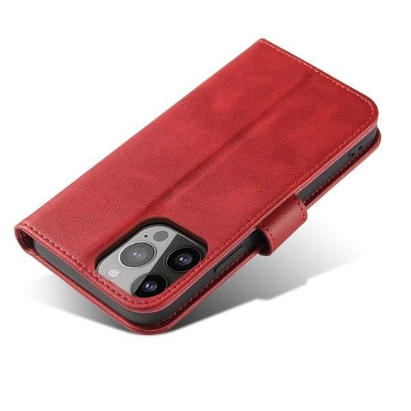 Wallet Case with Stand for iPhone 15 Plus Magnet Case - Red