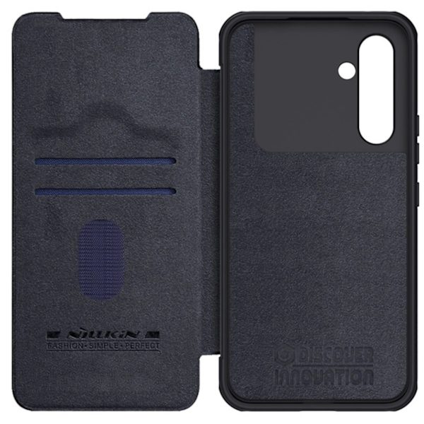 Nillkin Qin Leather Pro Flip Fodral med Korthållare Samsung Galaxy A54 - Svart
