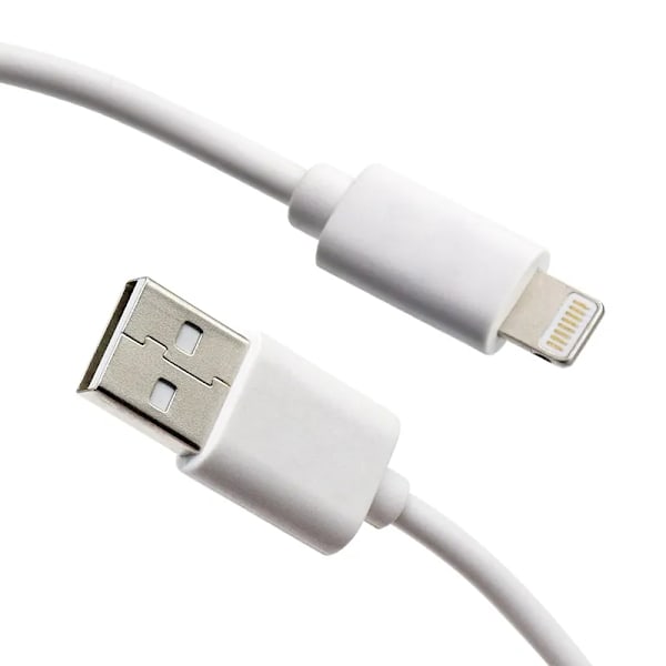 Laddkabel USB-A - Lightning Fast Charge 1m - Vit