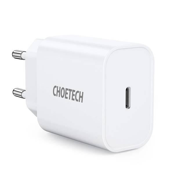 Choetech USB Adapter Typ-C PD 20W - Vit