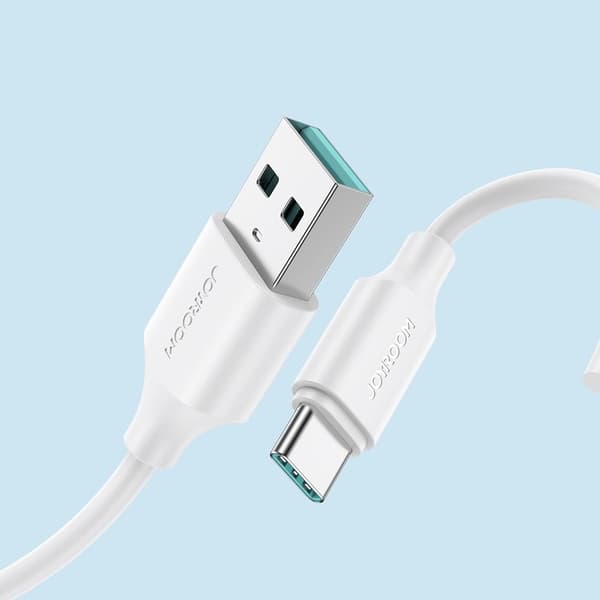 Joyroom USB Till USB C Kabel 1m - Vit (3-pack)