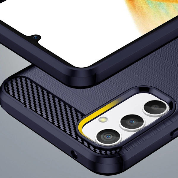 Carbon Case Flexibelt Skal Samsung Galaxy A54 - Mörkblå