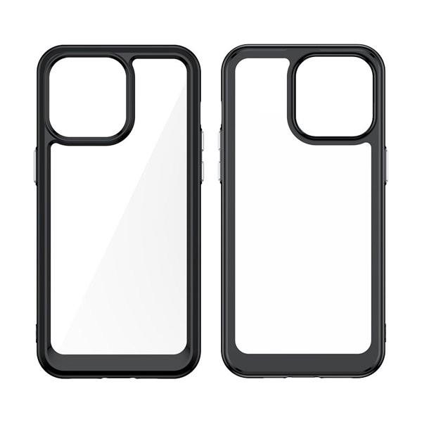 Reinforced case with flexible frame for iPhone 15 Pro Outer Spac