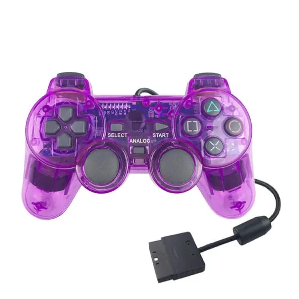 Handkontroll Playstation 2 Transparent/Lila