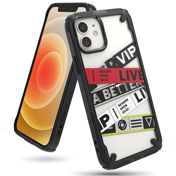 Ringke Fusion X Design Skal med Ram iPhone 12 mini - Svart