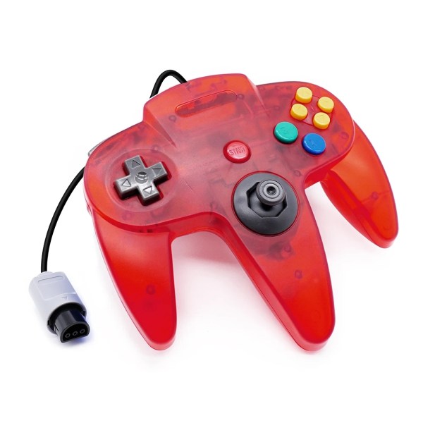 Handkontroll Nintendo 64 Transparent/Röd