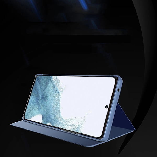 Clear View Case Skal med Ställ Samsung Galaxy A54 - Blå