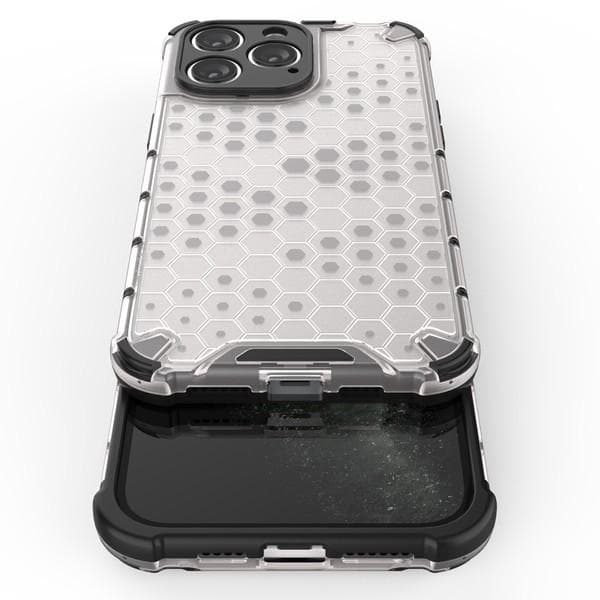 Honeycomb Hybrid Skal iPhone 14 Pro Max - Transparent/Blå