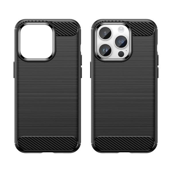 Carbon Case Flexibelt Skal iPhone 14 Pro - Svart