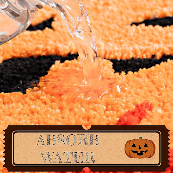 Halloween Badrumsinredning Höstpumpa Badrumsmattor Halkfria Roliga Söta Badrumsmattor för Badrum Dusch Absorberande matta - Perfekt