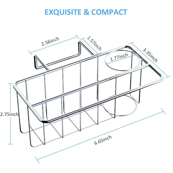 Svamp hållare för diskho Caddy - Diskho hållare för diskho, 2 tu-WELLNG Sponge frame with rod