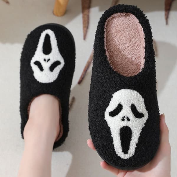 Ghost Face Tofflor Pumpa Tofflor Halloween Tofflor RÖDA 8 röd 8 red