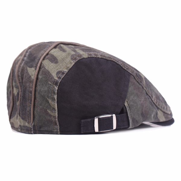 Kamouflage keps herr basker vår och höst utomhus solhatt tvättad bomull advance hattar keps army green Adjustable Army Green