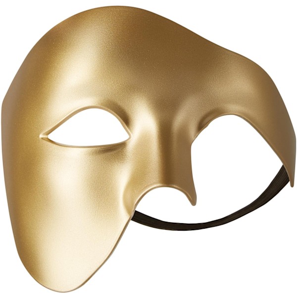 Makeupboll Fantom Mask Retro Högkvalitativ Halv Ansiktsögonmask Opera gold