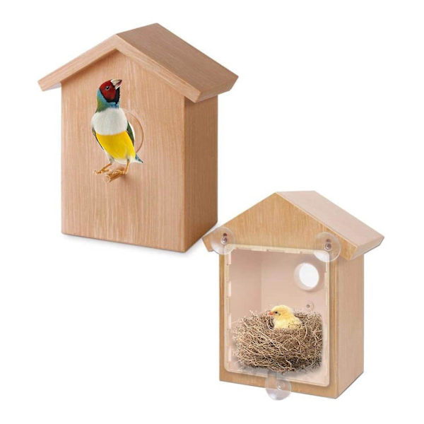 Fönsterfågelmatare med färgsats Fönsterfågelholk Fågelholk med starka sugkoppar Genomskinlig fågelholk för barn My Clear Birdhouse, Clear Birdhouse, Craft