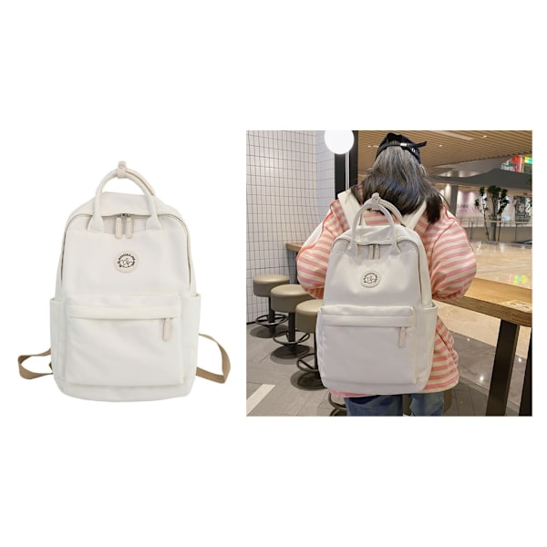 Tjej Skolryggsäck Mode Dam Nylon Skolväska Japansk Laptop Ryggsäck Cool kvinnlig Bokväska Studentväskor Purple