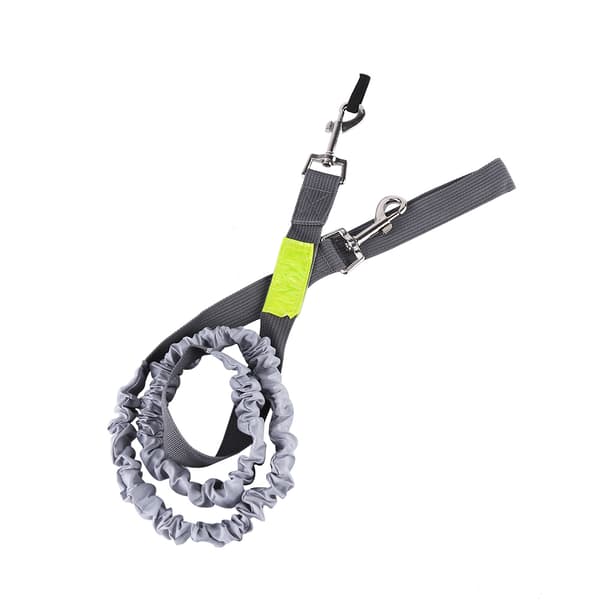 Händerfri hundkoppel set hund bungee & midjebälte med 2 förvaringsväskor husdjur promenadverktyg