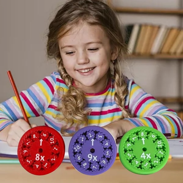 Ett set med nya MATH FIDGET SPINNERS Matematik Fingertip Gyro Undervisning Upplysning Leksaker Add and subtract 9p Plastic model Add and subtract 9pcs