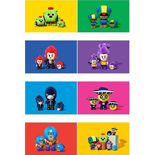 Brawl Stars stående plyschdocka för mobilspel