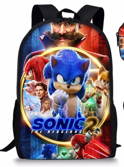 Sonic 2 Ryggsäck för barn - Kindergarten Bokväska Rucksacka A