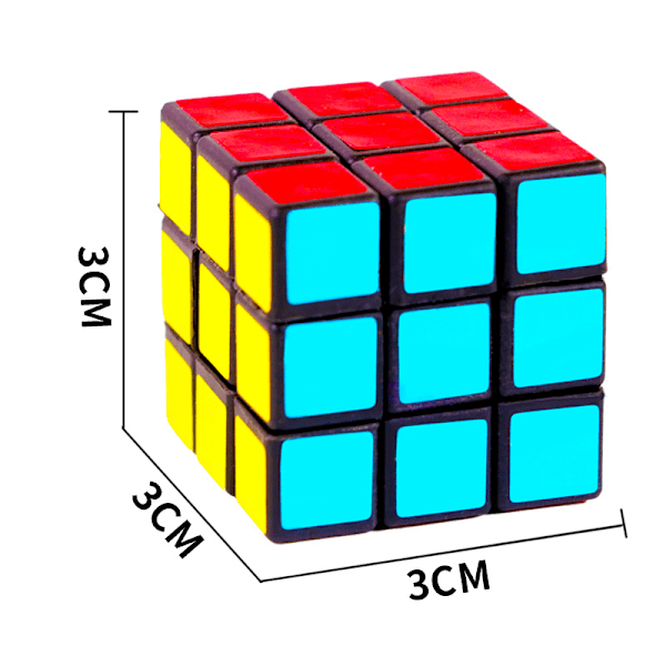 6-bitars Rubiks kub 3x3x3cm Pusselleksak Pusselspel Stresslindrande leksak Rubiks kub