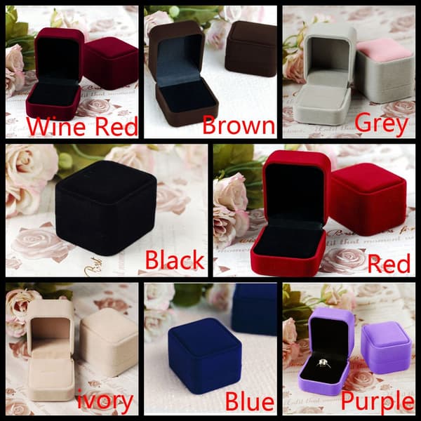 Box Ring Velvet SVART Black