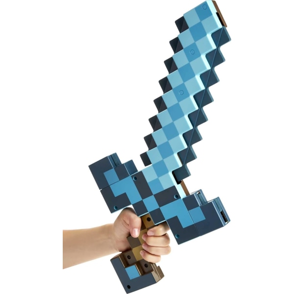 Minecraft-leksaker, svärd och hacka, Minecraft-spelförvandling blue