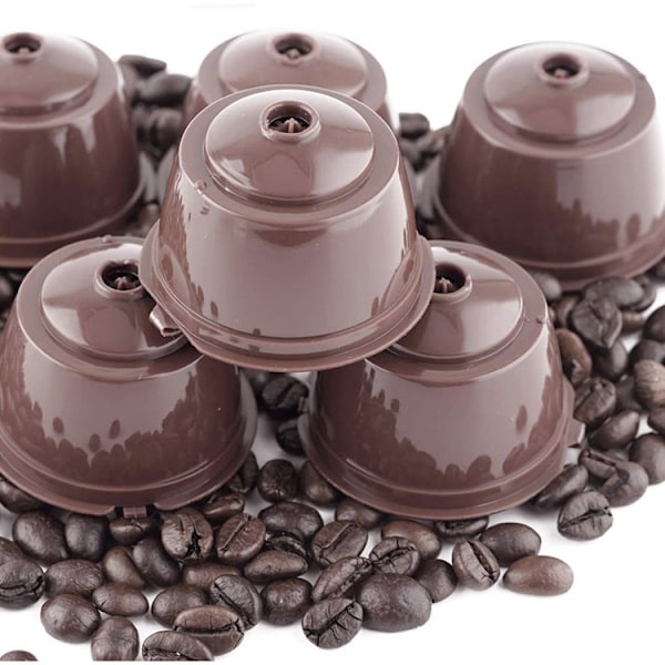 3-pack Kaffefilterkapsel Återanvändbara Kapselskal DOLCE GUSTO Filter Skärm brown