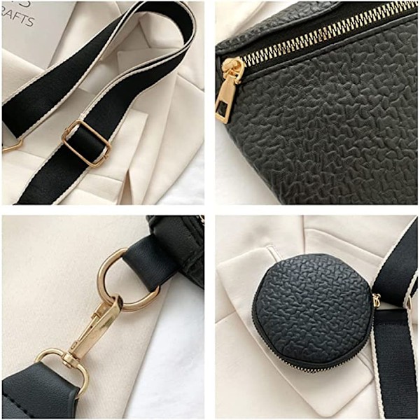 Bumbag Fanny Pack för kvinnor, Vattentät PU Läder Bumbags