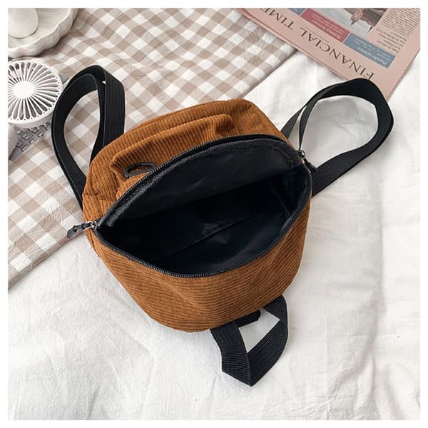 Mode Kvinnor Mini Ryggsäck Enfärgad brown
