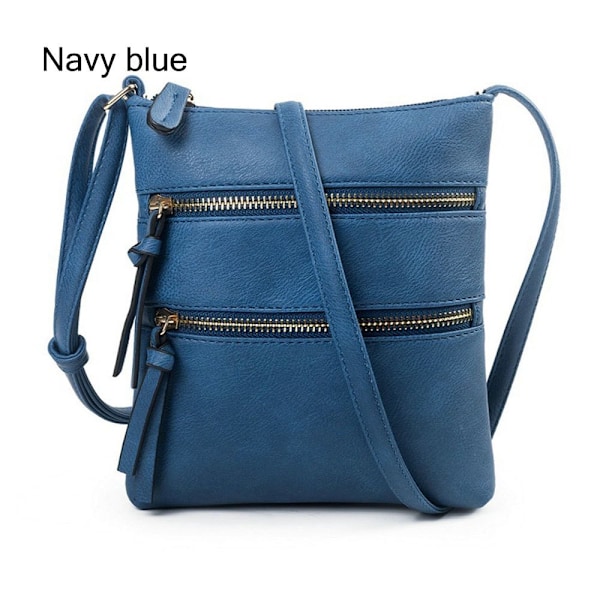 Crossbody-väska för kvinnor Dragkedja MARINBLÅ Navy blue