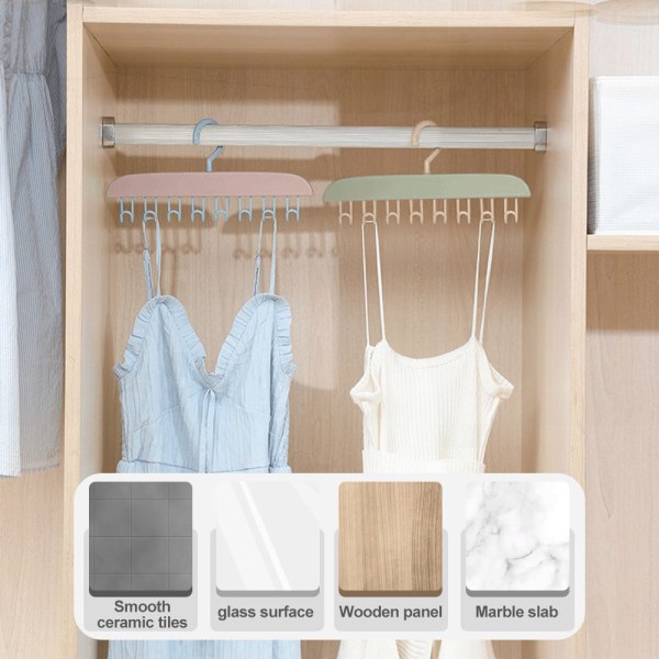 Plastklädhängare med flera funktioner, förvaring av kläder i sovrummet Grey