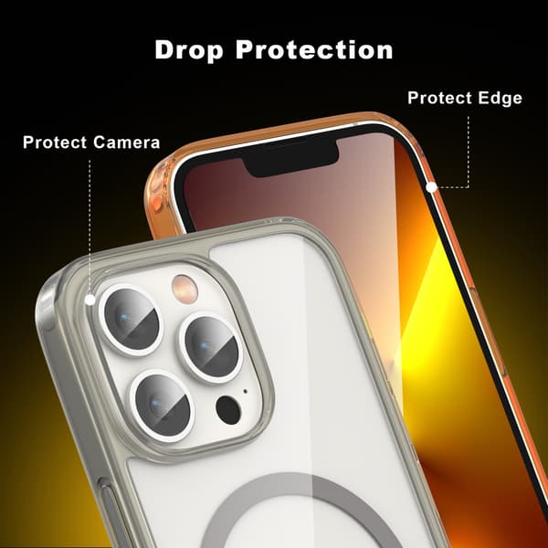 ColorPop iPhone 13 Pro Max Skal CH MagSafe Fallskydd Transparent/Vit